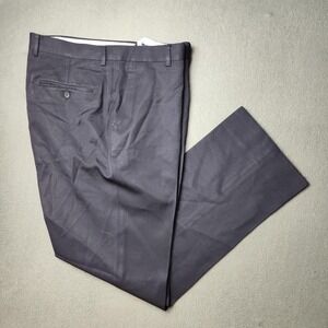 Charles Tyrwhitt Pants Mens 34x30 Blue Tailored Wool Dress Trousers Flat Front
